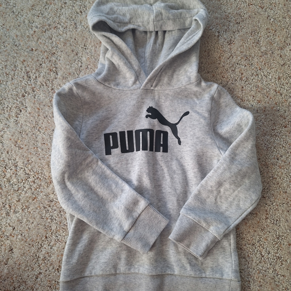 Puma Light Gray Hoodie with Logo